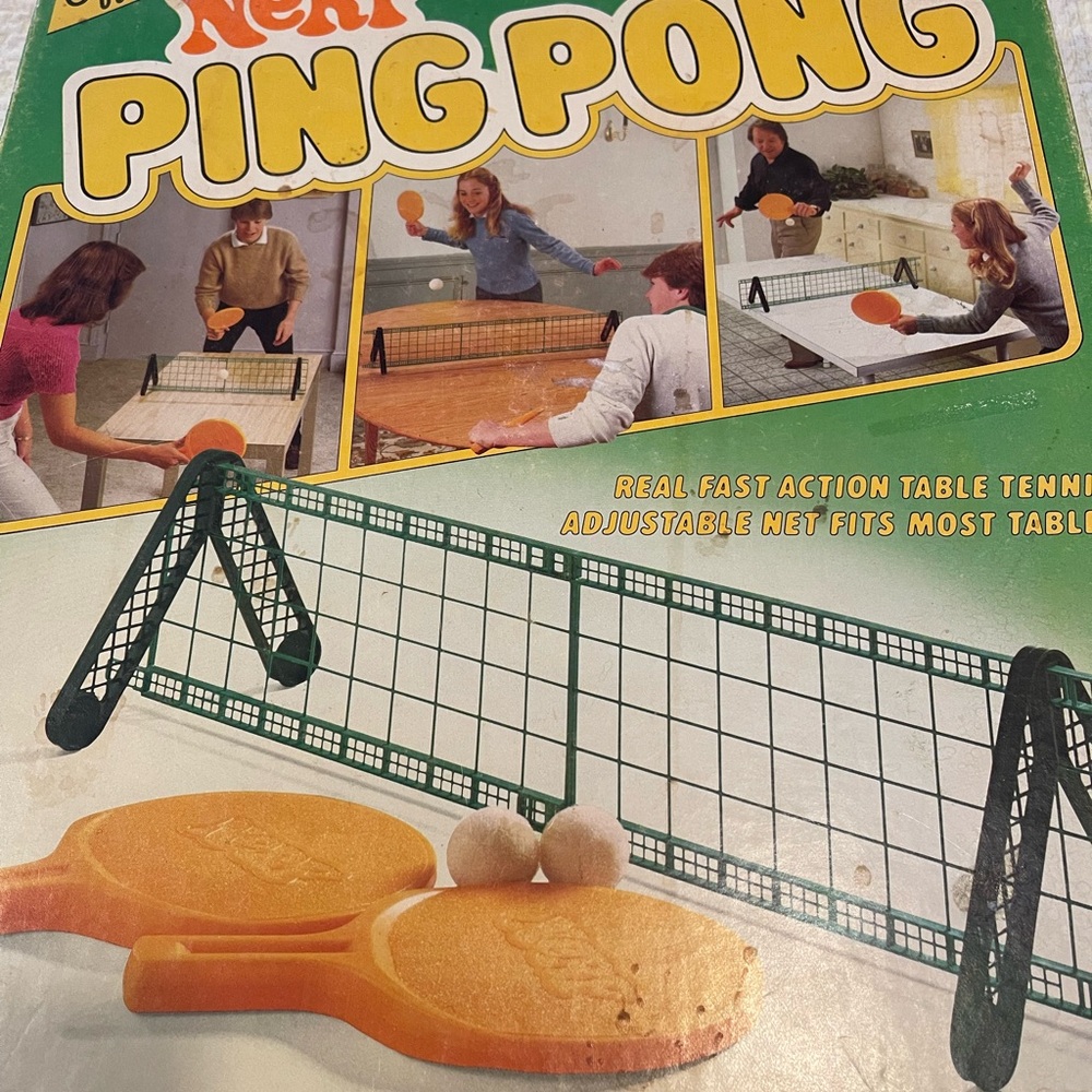 Nerf official Ping Pong set Vintage 1982 Complete Paddles won’t mar furniture